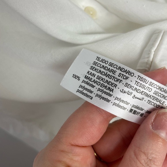 Zara lace embroidery semi sheer boho oversized blouse - Picture 6 of 10